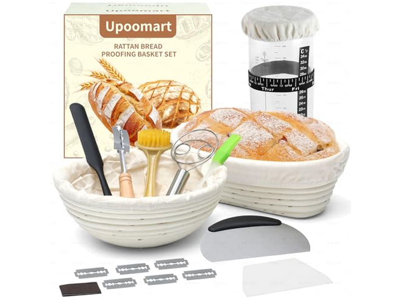 Baker'S Bread Baskets Air Fryer Liner Baking Tray Basket 9 Inch Wicker